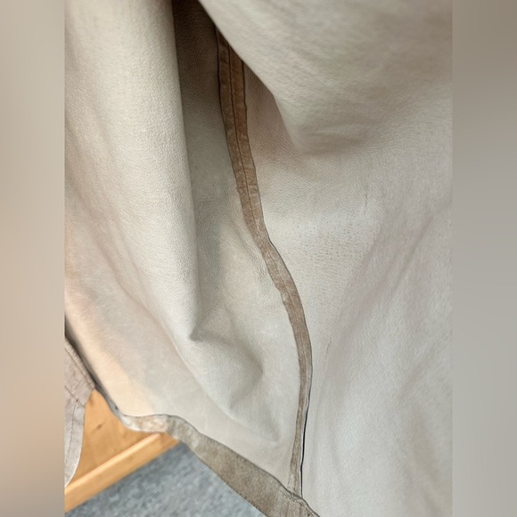 Claiborne Vintage Tan Suede Moleskin Jacket Size Large - Picture 6 of 10